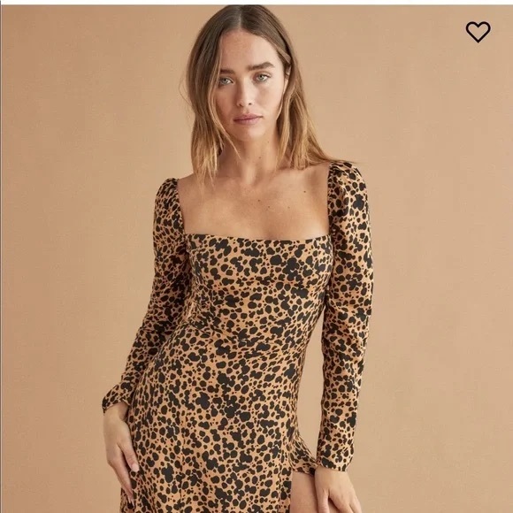 Reformation Dresses & Skirts - Reformation Sigmund Dress in Leopard, size 4, NWT